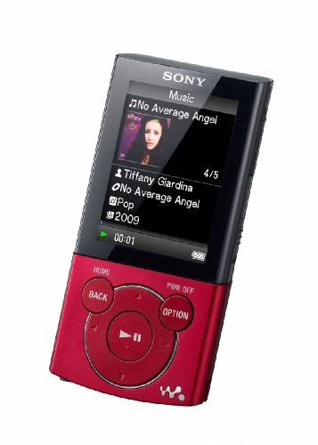 Sony NWZE445R E Series 16GB MP3 Walkman with Voice Recording Function - Red