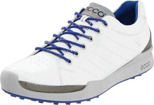 ECCO Men's BIOM Hybrid Golf Shoe,White/Royal,43 EU/9-9.5 M US