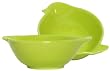 Stoneware Pottery Kiwi Green Bird Bowl 6 1/4"D, 2 1/4"H Set / 2