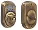 Tools & Hardware : Schlage BE365VPLY609 Plymouth Keypad Deadbolt, Antique Brass