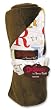 Receiving Blanket- Dr. Seuss Abc Scatterprint Percale Front W/Brown Velour Back; 30" X 40"