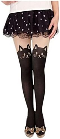 Women's Cat Tail Hosiery Pantyhose Tattoo Legging Tights