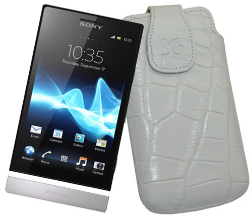 Suncase Original Tasche f&uuml;r Sony Xperia P croco-wei&szlig; Preisvergleich