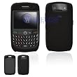 Black Solid Silicone Skin Cover Case Cell Phone Protector for BlackBerry Curve 8900