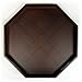 Mountain Woods Brown Octagon Ottoman Wooden Serving Tray with Handles - 22