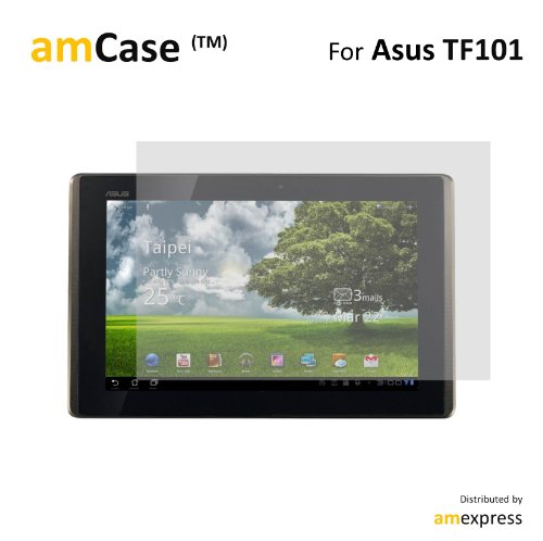 amCase (TM) Premium Screen Protector Film Clear (Invisible) for Asus EEE Pad Transformer 10.1 inch Touchscreen Tablet (2 Pack)