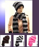 All in One Winter 3 PC Scarf, Glove and Hat Set pocket for Women With Free Shipping