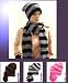 All in One Winter 3 PC Scarf, Glove and Hat Set pocket for Women