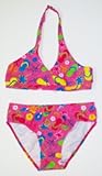 Girls Hot Pink/Fun Flowers Two-Piece Bikini Swimsuit by In Gear. Size 6/6X
