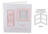 21st Birthday Girls Photo Album with Butterfly and Flowers - Gift for Girl