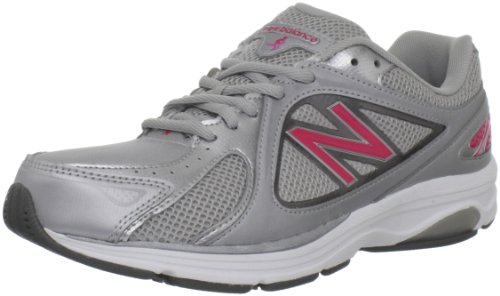 New Balance Women's WW847 Health Walking Shoe,Grey/Pink,7.5 B US