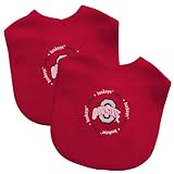 Baby Fanatic 2 Count Team Color Bibs, Ohio State University