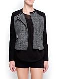 41JwFNPJ9sL. SL160  Mango Womens Check Bouclé Biker Jacket   Bike