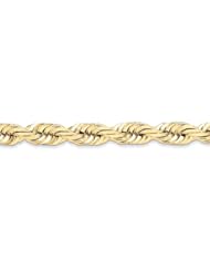 10k 10mm Handmade Diamond-cut Rope Chain