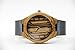 Topwell Zebra Wood Case Men' Watches with Black Genuine Leather Band Wooden Gift Wristwatches