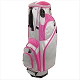 Envy Ladies Cart Bag in Grey / White / Pink