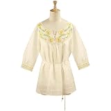 Off-white Embroidered Top (Petite, Tall & Misses Sizes XS-3X)