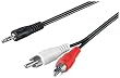 5.0m 2x Cinch Stecker auf 3.5mm stereo Stecker