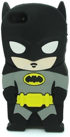 PAIAIP Batman Bat Man Soft Silicone Case Skin Cover for Apple iPhone 5 / 5c / 5s Batman Black