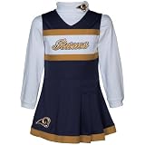 Reebok St. Louis Rams Toddler Girls Navy Blue-White 2-Piece Turtleneck & Cheerleader Dress Set