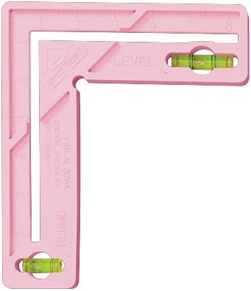 Level Best 188 6-Inch Home/Craft/School Square with Level, Pink