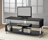 TV Stand in Black / Chrome - Coaster