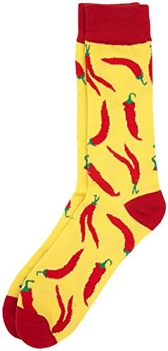 Men's Chili Pepper Novelty Crew Socks