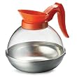 Coffee Pot, Decanter, Decaffeinated, 64 oz., Stainless Steel Base, Poly