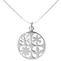 SilverEco Sterling Silver Four Seasons Pendant on 16in Chain Necklace