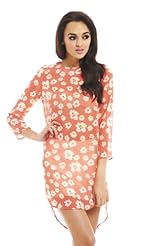 Chiffon/Polyester Spring Summer Floral Print Tunic 
