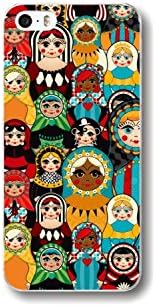 Kunyuhengxin for Apple iPhone 5 5S Cute Doll Russia Matryoshka Pattern Painted Hard Back Case Cover Protector