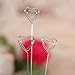 TOOGOO(R) Heart-Based 4 Standing-Heart Wire Holders Photo Card Note Memo Clips Tree