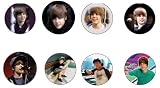 Set of 8 Justin Bieber Pinback Buttons 1.25
