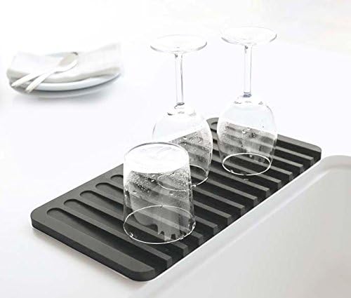 FUGAMI Self Draining Silicone Drying Mat &amp; Soap Tray - Matching Set