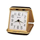 Bulova Clamshell 3 Wide Travel Alarm Clock