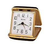Bulova Clamshell 3 Wide Travel Alarm Clock
