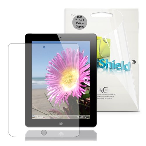 GreatShield Ultra Anti-Glare (Matte) Clear Screen Protector Film for "The New iPad" 3rd Gen iPad 3 3rd Generation / iPad 4 4th Gen / Apple iPad 2 (3 Pack)