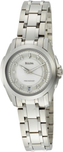 Bulova Women's 96P115 Precisionist Longwood Diamond MOP Dial Steel Bracelet Watch