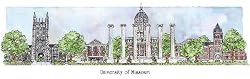 University of Missouri - Collegiate Series - 11.5 x 24 Inch Print