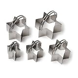 Gobel - Lot de 5 découpoirs étoiles avec poignées en inox