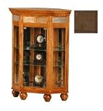 Coastal 62728PLCM Corner Console Curio - Chocolate Mousse