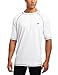 Speedo Men's UPF 50+ Easy Short Sleeve Rashguard Swim Tee, White, 3X