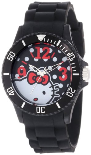 Hello Kitty Watch, Women's Black Rubber Strap 40mm H3WL1045BK