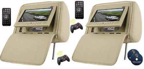 New Tan Color Zipper Pair of Headrest 7 New Tan Color Zipper Pair of Headrest 7