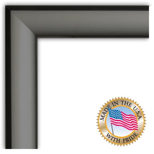 20x30 / 20 x 30 Silver and Black - Real Italin Wood Picture Frame - NEW .. 1.5'' wide