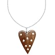 CZ & Wood Sterling Silver Necklace