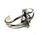 Cross Bracelet with Turquoise and Onyx Inlay