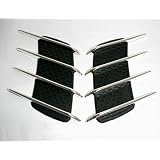 Black Silver Chrome Grille Side Vent Louver Brand New Universal Fit Car Trunk by PH