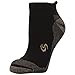 Aetrex Copper Athletic Low Cut Sock, Black, Large