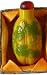 Mini Peking Glass : Squash Shaped Snuff Bottle with Green Vine & Butterflies Overlay